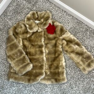 Kate Spade faux fur lined jacket 5Y